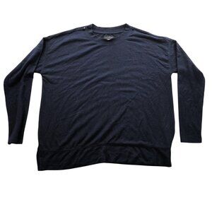 Lucky Brand Mens Sweater Medium Long Sleeve Crew Neck Pullover Navy Blue Casual